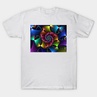 Rainbow Bows Fractal T-Shirt